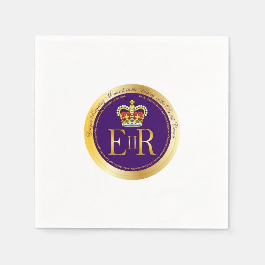 Serviette En Papier Reine Elizabeth II (Devant)