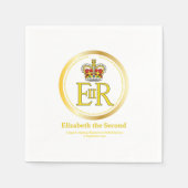 Serviette En Papier Reine Elizabeth II (Devant)