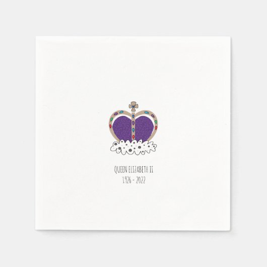 Serviette En Papier Reine royale Elizabeth II (Devant)