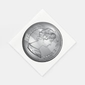 Serviette En Papier Reine Sur Une Pièce (Coin)