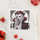 Serviette En Papier Reine Vampire (En situation)