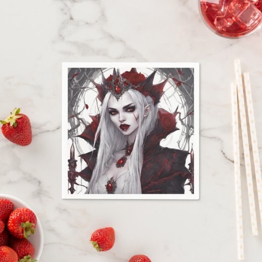 Serviette En Papier Reine Vampire (En situation)