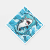 Serviette En Papier Rejoignez-nous pour un requin mordant (Coin)