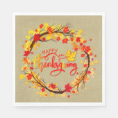 Serviette En Papier Rejoindre Thanksgiving Autumn Leaf Tones Luncheon (Devant)