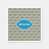 Serviette En Papier Rejoint Pretzels Motif - texte personnalisé rapide (Devant)