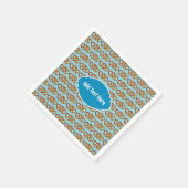 Serviette En Papier Rejoint Pretzels Motif - texte personnalisé rapide (Coin)