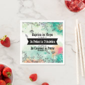 Serviette En Papier Réjouissez-vous dans Hope Cocktail Napkins (En situation)