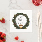 Serviette En Papier Réjouissez-vous et croyez la nativité (En situation)