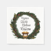 Serviette En Papier Réjouissez-vous et croyez la nativité (Devant)