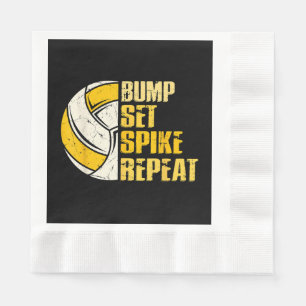 Serviette En Papier Relève Réglage Écrasement Répète Volleyball Drôle