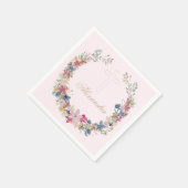 Serviette En Papier Religieux Jolie Fleurs de champ Couleur or (Coin)