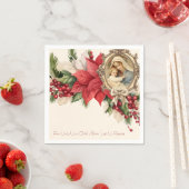 Serviette En Papier Religieux Marie et Jésus Écriture Florale (En situation)