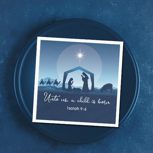 Serviette En Papier Religious Christmas Nativity Scene Church Party