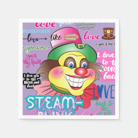 Serviette En Papier Remember the Clown. (Devant)