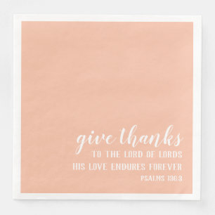 Serviette En Papier Remercie le Seigneur des Seigneurs   Écriture