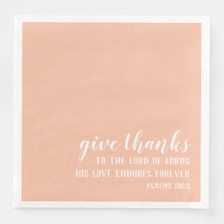 Serviette En Papier Remercie le Seigneur des Seigneurs | Écriture
