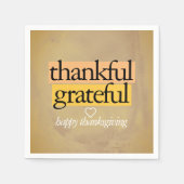 Serviette En Papier remerciement : bon thanksgiving (Devant)