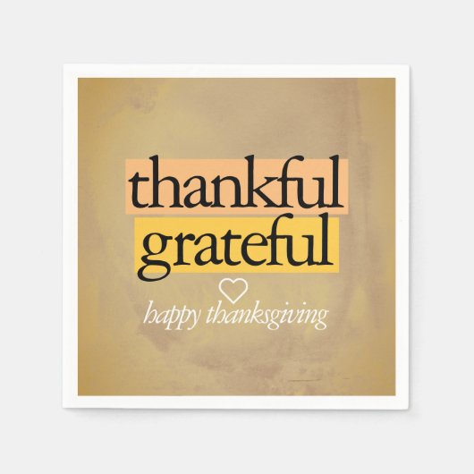 Serviette En Papier remerciement : bon thanksgiving (Devant)