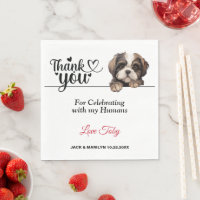 Remerciement de mariage Shih Tzu