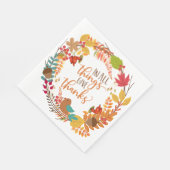 Serviette En Papier Remerciements à la couronne d'automne (Coin)