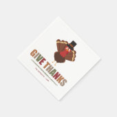 Serviette En Papier Remerciements à Thanksgiving Holiday Turkey (Coin)