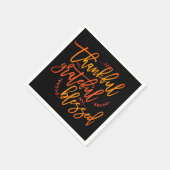 Serviette En Papier Remerciements Citation Bénédiction Thanksgiving Bl (Coin)