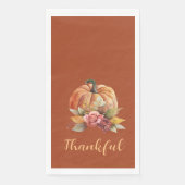 Serviette En Papier Remerciements Citrouille orange automne automne au (Devant)