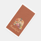 Serviette En Papier Remerciements Citrouille orange automne automne au (Coin)