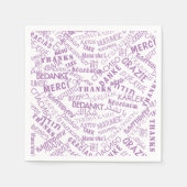 Serviette En Papier Remerciements! - Multi Language - International Wo (Devant)