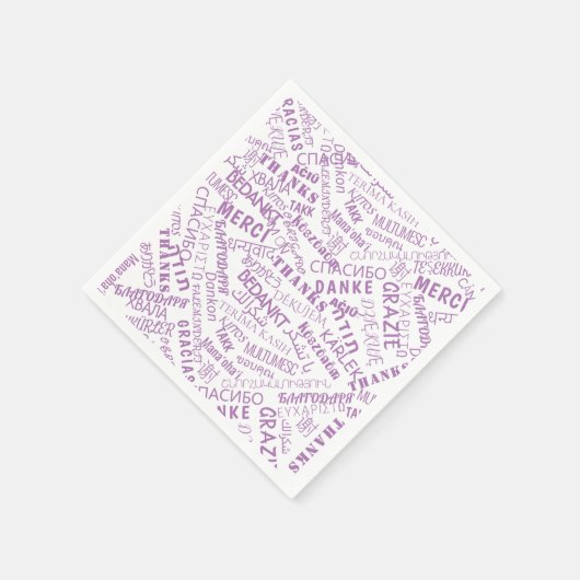 Serviette En Papier Remerciements! - Multi Language - International Wo (Coin)