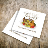Serviette En Papier Remerciements Simple Cornucopia Élégant Donner