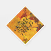 Serviette En Papier Remerciez le Seigneur de belles feuilles d'automne (Coin)