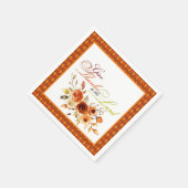 Serviette En Papier Remerciez le Seigneur floral et plaid (Coin)