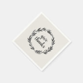 Serviette En Papier Remerciez Merci Merci Wreath (Coin)