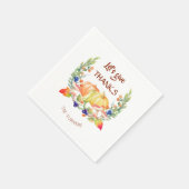 Serviette En Papier Remercions Fall Wreath Citrouille Thanksgiving (Coin)