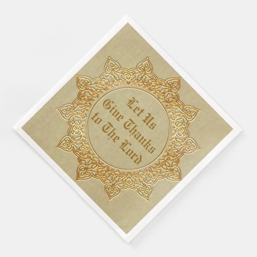 Serviette En Papier Remercions Le Seigneur - (Coin)