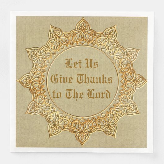 Serviette En Papier Remercions Le Seigneur - (Devant)