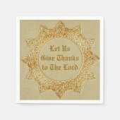 Serviette En Papier Remercions Le Seigneur - Petit (Devant)