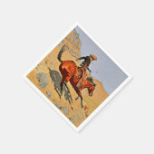 Serviette En Papier Remington - Le Cowboy, célèbre peinture (Coin)