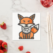 Serviette En Papier renard (En situation)