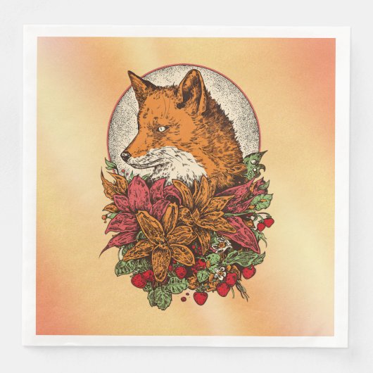 Serviette En Papier Renard (Devant)
