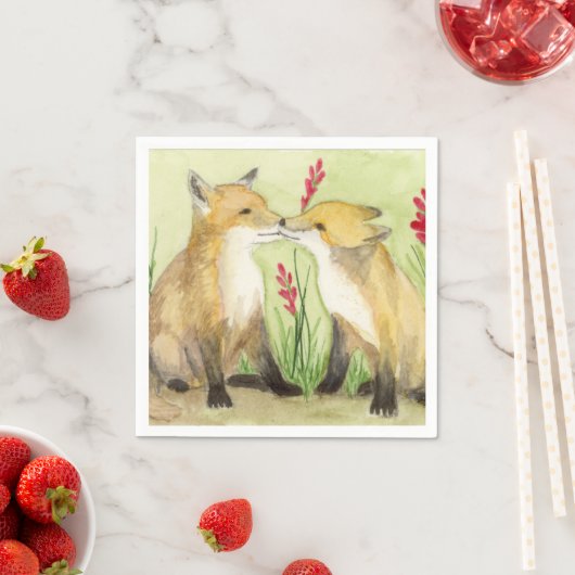 Serviette En Papier Renard (En situation)