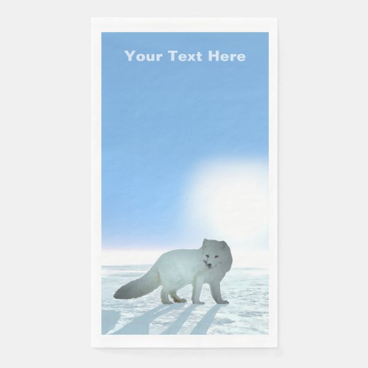 Serviette En Papier Renard arctique (Devant)