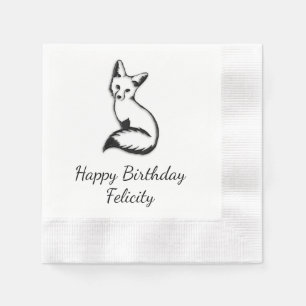 Serviette En Papier Renard argenté