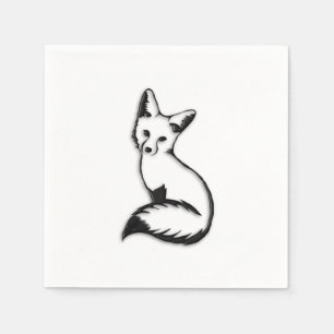 Serviette En Papier Renard argenté