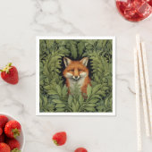 Serviette En Papier Renard Art nouveau dans la forêt (En situation)
