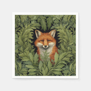Serviette En Papier Renard Art nouveau dans la forêt