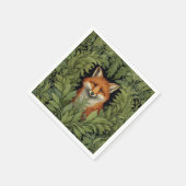 Serviette En Papier Renard Art nouveau dans la forêt (Coin)