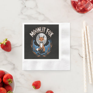 Serviette En Papier Renard au clair de lune Nuit céleste