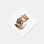 Serviette En Papier Renard avec une tasse (Coin)
